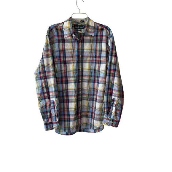 Ralph Lauren Mens Classic Fit Plaid Button-Down Shirt Multicolor Long Sleeve XL - Picture 1 of 5